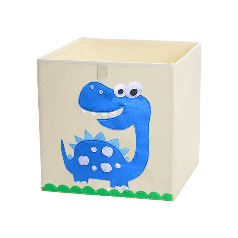 Caja de almacenamiento de cubo de animales bordado plegable de 13 pulgadas, tela Oxford, organizadores de juguetes para niños, contenedores, organizador de pecho para guardería infantil