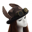 Steampunk Hut Retro Cute Rabbit Bunny Ears Goggle Billycock Bräutigam Punk Bowler Fedora Damen Top Hats