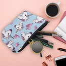 FUDEAM Polyester Unicorn Sloth Print Pattern Women Travel Storage Bag Toiletries Organize Cute Cosmetic Bag Portable Make Up Bag