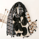 Luxusmarke Damen Leopardenmuster Baumwollschal Schals für den Winter Foulard Femme lange weiche warme Wickel Cachecol