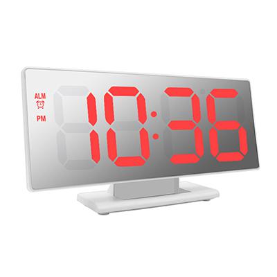 Reloj despertador Digital LED, relojes electrónicos con espejo, pantalla LCD grande multifunción, reloj de mesa Digital con calendario de temperatura