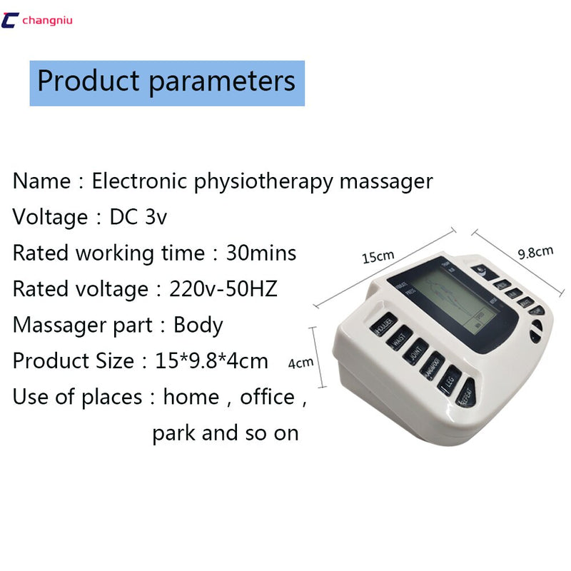 JR-309A Electric Tens Muscle Stimulator Digital Muscle Therapy Full Body Massage Relax 16pads Pulse Ems Acupuncture Health Care