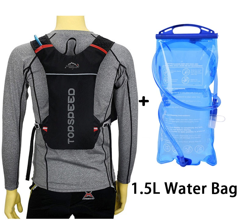 Ultraleichte Lauftasche Hydration Radfahren Rucksack Damen Herren Outdoor Jogging Sport Weste 1.5L Wasserblase