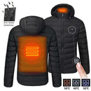 Männer 9 Bereiche Beheizte Jacke USB Winter Outdoor Elektrische Heizjacken Warm Sprots Thermomantel Kleidung Beheizbare Baumwolljacke