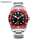 Corgeut Luxury Brand Black Dial Men NH35 Miyota Automatic Mechanical Watch Military Sport Swim Steel Mechanical Wrist Watches