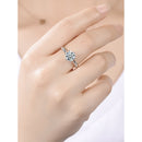 Klassischer Moissanit-Ring aus 925er Sterlingsilber, 1 Karat, IJ-Farbe, Lab-Diamant-Schmuck, einfacher Stil, Jahrestagsring