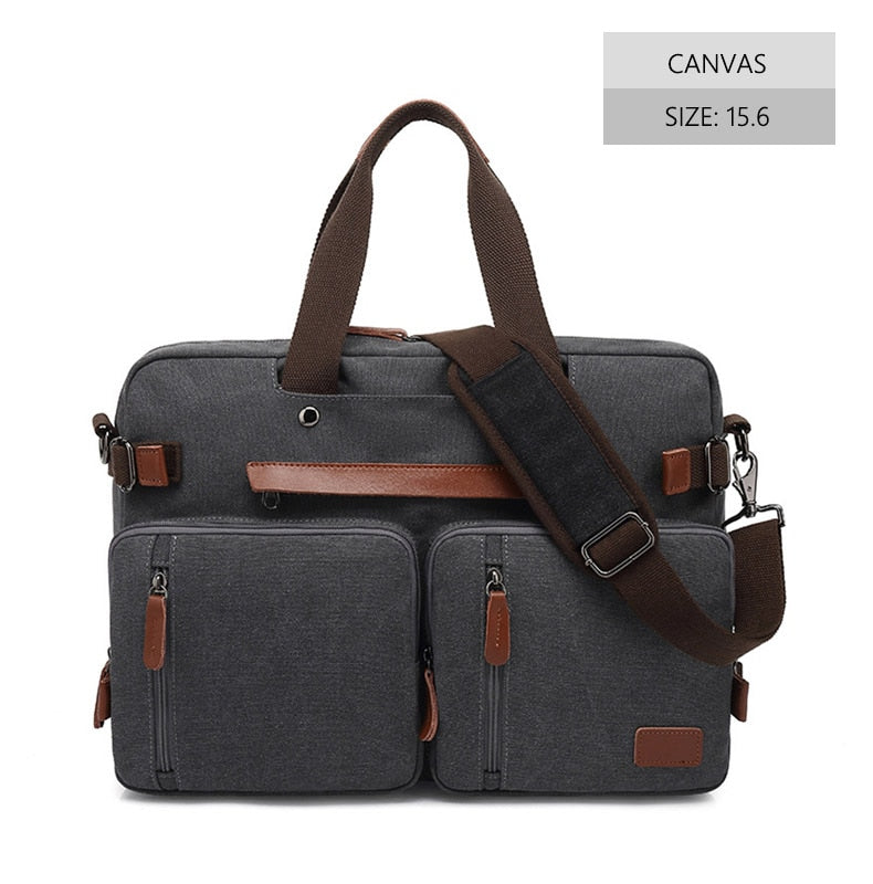 Bolso de trabajo de lona para hombre, maletín de viaje, bandolera multifunción, bolso grande, informal, de negocios, para ordenador portátil, bolsillo XA284ZC