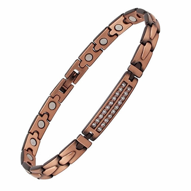 Oktrendy Pure Copper Magnetic Pain Relief Bracelet For Men Therapy Magnets Bangle Link Chain Women Health Care Jewelry Wholesale