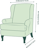 Ohrensessel-Abdeckung Samt-Spandex-Stretch-Schonbezüge für Bürostühle Stilvolles 2-teiliges Set mit Gummiband