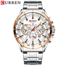 CURREN Fashion Causal Sports Herrenuhren Edelstahlband Chronograph mit leuchtenden Zeigern Armbanduhr Quarzuhr 8363