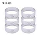6 8 10 CM Stainless Steel Tart Mold Ring Tartlet Cake Mousse Molds Cookies Pastry Circle Cutter Pie Ring Perforated