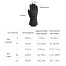 COPOZZ Herren Damen Skihandschuhe Ultraleichte Wasserdichte Winter Warme Handschuhe Snowboardhandschuhe Motorradfahren Schnee Winddichte Handschuhe