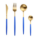 Weißgold Besteckset Western 18/10 Edelstahl Geschirr Home Löffel Gabel Messer Essstäbchen Kit Geschirr Sets Geschirr