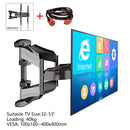 6 Arme TV-Halterung für 32-55" MAX VESA 400 x 400 mm LCD-Halterung Wandständer Full Motion Tilt RetractableTV Mount Retractable Bracket