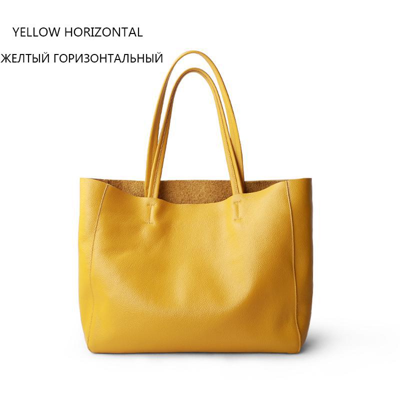 Bolso de hombro de cuero informal Simple para mujer, diseñador de marca de lujo, bolsos de mano de cuero genuino para mujer, bolso de viaje, bolso de mano grande para mujer