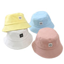 2020 New Smile Face Labeled Kinder Bucket Hats Alle Matched Simple Style Caps Kids Bob Hat Summer Fashion Sun Hat