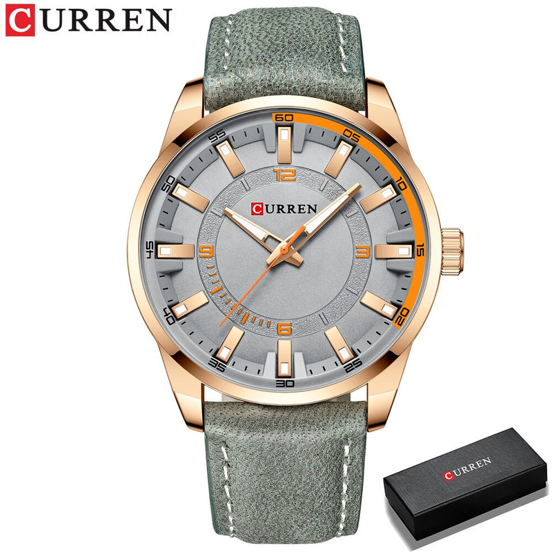 CURREN Top-Marke Mode Uhr für Männer Casual Leder Quarz Writwatches Bunte wasserdichte Uhren Relogio Masculino