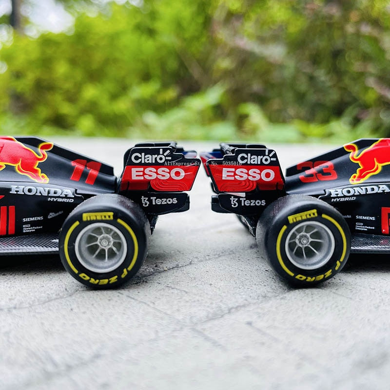 Bburago 1:43 2021 F1 Red Bull Racing RB16B 33 # Verstappen 11 # Sergio Perez Fórmula uno Simulación aleación súper modelo de coche de juguete