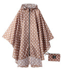 Freesmily - Chubasquero de moda para mujer, impermeable, capa de poncho de lluvia con capucha para senderismo, escalada y turismo