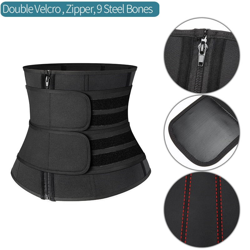 Men Workout Waist Trainer Tummy Slimming Sheath Sauna Body Shaper Trimmer Belt Abs Abdomen Shapewear Weight Loss Corset Fitness