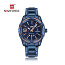 NAVIFORCE Luxusmarke Herren Sportuhr Gold Vollstahl Quarzuhren Herren Datum Wasserdicht Military Clock Man relogio masculino