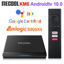 Global Mecool KM6 deluxe edition Amlogic S905X4 TV Box Android 10 4G 64GB 32G Google Certified Support Wifi6 BT1000M Set Top Box