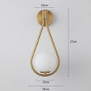 Moderne LED Wandleuchten Metall Wohnzimmer Lampe Mode Nordic Nachttisch Glas Wandleuchte Schlafzimmer Dekoration Beleuchtung