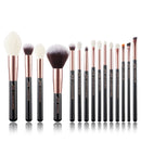 Jessup Professionelles Make-up-Pinsel-Set, 15-teilig, Make-up-Pinsel, natürlich-synthetisch, Foundation, Puder, Detail-Augenpinsel, Perlweiß, T222