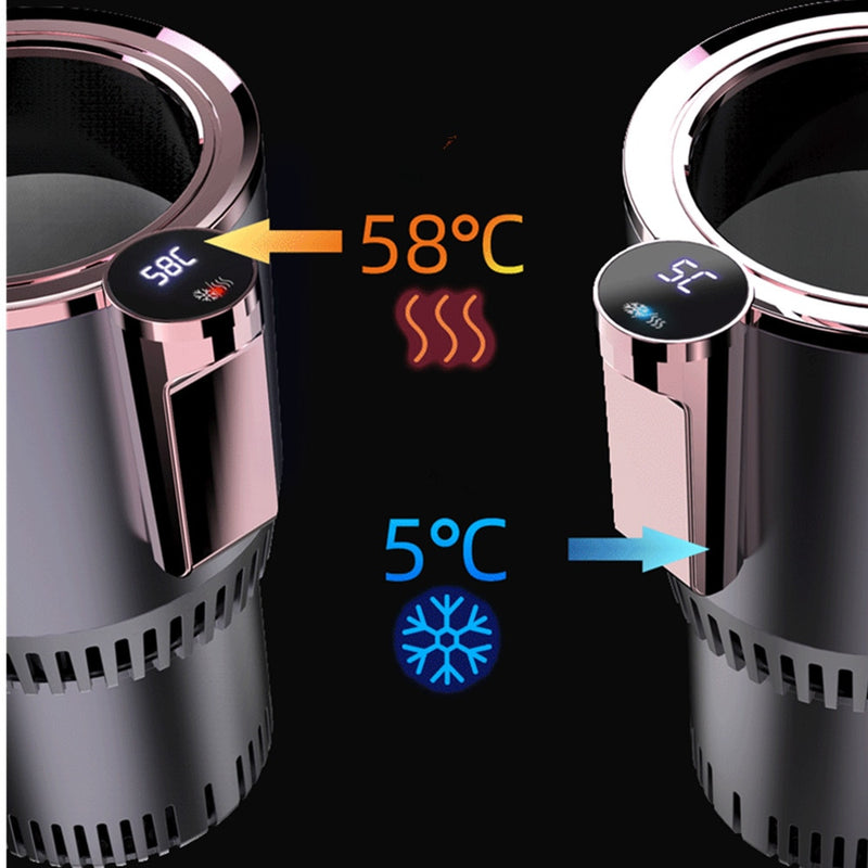 DC 12V Car Heating Cooling Cup 2-in-1 Car Office Cup Warmer Cooler Smart Car Cup Mug Holder Tumbler Cooling Beverage Drinks Cans