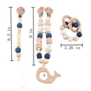 Babyspielzeug Silikonperlen Beißringe Holzringe Handgemachtes Armband Schnullerkette Clips Kinderkrankheiten Kinderwagen Glocke Babyprodukte