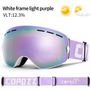 COPOZZ Marke Professionelle Skibrille Doppelschichten Objektiv Anti-Fog UV400 Große Skibrille Skifahren Snowboard Männer Frauen Schneebrille