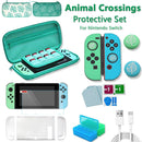Animal Crossing Game Accessories for Nintendo Switch Travel Carrying Bag Protector Case Thumb Stick Grip Caps Charging Cable Set