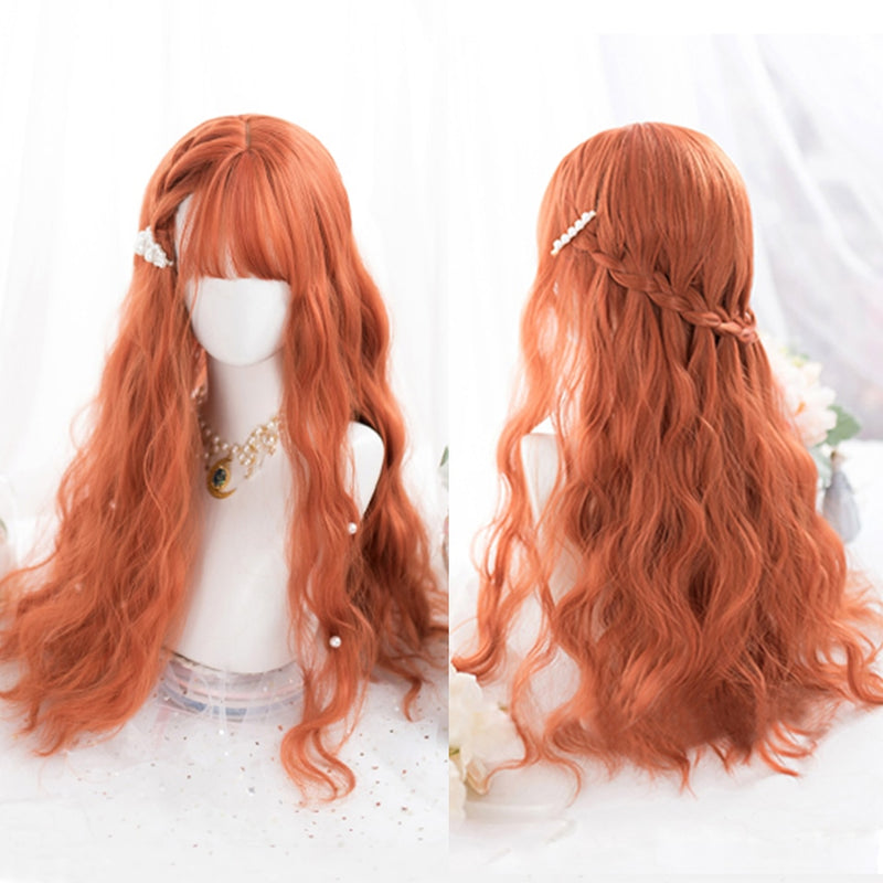 SHANGKE Synthetische Rot Schwarz Blond Weiß Lolita Perücken Für Frauen Lange Gerade Perücke Mit Pony Genshin Impact Cosplay Perücke