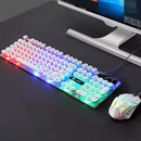 USB-Kabel-Gaming-Tastatur-Maus-Set PC-Regenbogenfarbene LED-beleuchtete hintergrundbeleuchtete Gamer-Gaming-Maus und -Tastatur-Kit Home Office