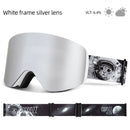 COPOZZ OTG Magnetische Skibrille Snowboard Maske für Männer Frauen Personalisierte Brillen Zylindrischer UV400 Schutz Schneebrille Erwachsene
