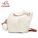 Snow White Bunny Design Kleine Umhängetasche aus Pu-Leder für Damen 2020 Mode Geldbörsen und Handtaschen Umhängetasche Mini Clutch Bags