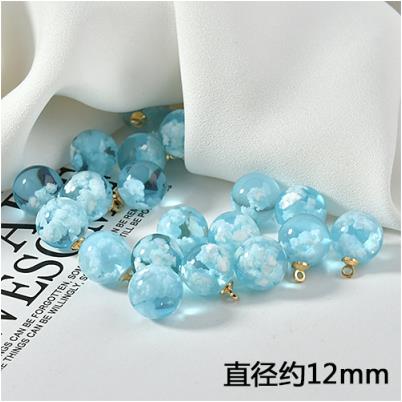 Blue sky and white clouds shape 20pcs/lot handmade resin charms diy jewelry earrings for women accessory