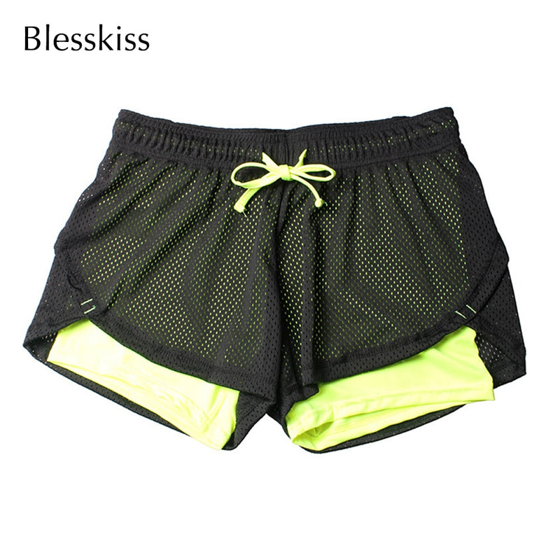 BLESSKISS Yoga Shorts Damen Fitness Spandex Neon Elastisch Lulu Sommer Laufen Workout Kurze Leggings Für Damen Gym Sport Shorts