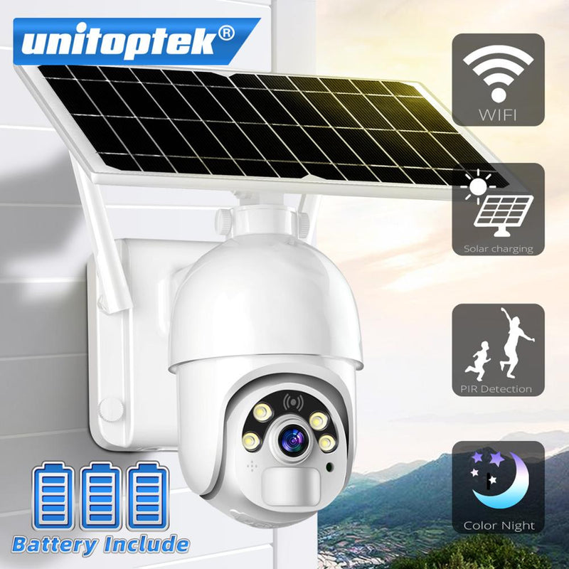 Solar Überwachungskamera WiFi 1080P HD Outdoor Akku Wireless PTZ IP Kamera PIR Bewegungserkennung Überwachung CCTV