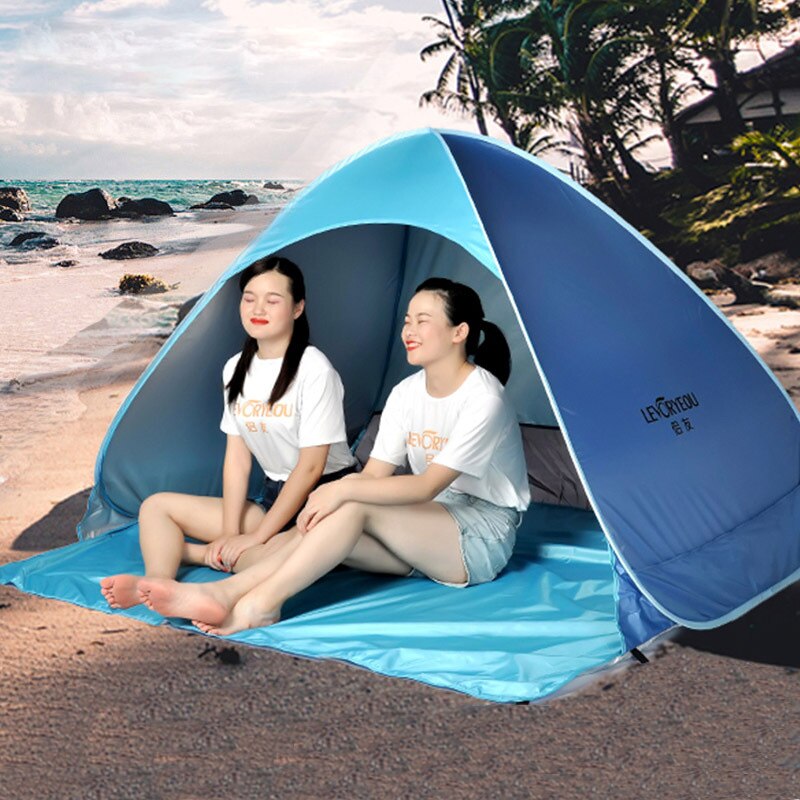 Full Automatic Camping Tent With Door Window Anti-UV Awning Tents Quick Opening Outdoor Sunshelter For 1-4 People Sunproof X147B