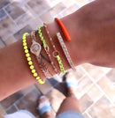 2020 Sommer neue bunte Schmuck offen angepasst geometrische cz Neon Emaille geometrische Bar Armreif für Frauen