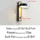 Modern LED Wall Lamp For Bedroom Bedside Study Indoor Round Iron Light Practical Luminaire Deco Maison Reading Lighting Fixtures