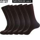 6 Pairs/Lot Large Size Men Socks Cotton Long Business Compression Harajuku Socks Winter Gentleman Sox Sokken Plus Size EU41-48