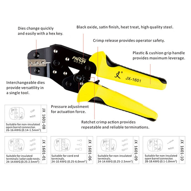 5-in-1 Ratchet Terminal Crimping Pliers Multi-tool Wire Crimpers Engineering Ratchet Terminal Crimping Pliers Terminals Pliers