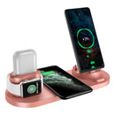 EXPUNKN Kabelloses Ladegerät 6 in 1 10 W Qi Fast Stand Carga Rapida Dock Station Carregador Sem Fio für Iphone Apple Watch Airpods