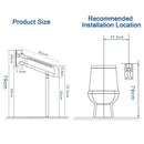 Flip Up Toilet Safety Frame Rail Shower Grab Bar for Elders Senior Kids Care, Bathroom Handrail, Folding Seat, Bath Chair