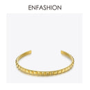 ENFASHION Pyramid Manschette Armband Gold Farbe Edelstahl Punk Spike Armbänder Armreifen Für Frauen Schmuck Pulseira BF192008
