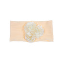 Nishine Weiches Stretch-Satin-Rosen-Blumen-Baby-Stirnband, Neugeborene, Knoten, breite Nylon-Kopftücher, Turban, Mädchen, Kopfbedeckung, Kinder-Foto-Requisiten