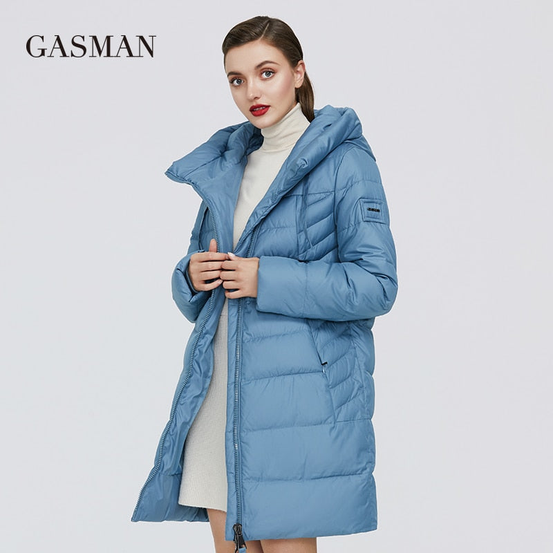 GASMAN 2022  Long Puffer Winter Down Jacket Women Thick Coat Women Hooded Parka Warm Female Brand Cotton Clothes Winter  M-180
