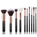 Jessup Pearl White/ Rose Gold Makeup Brushes set professional Make up Brush Tool kit Foundation Powder Buffer Cheek Shader